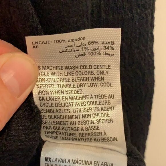 NWT Style & Co Black Top Crochet 1X PLUS SIZE - Picture 7 of 8